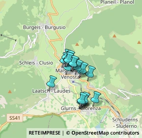 Mappa Via Generale Ignaz Verdross, 39024 Malles Venosta BZ, Italia (1.025)