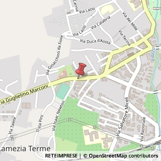 Mappa Via Guglielmo Marconi, 145, 88046 Lamezia Terme, Catanzaro (Calabria)