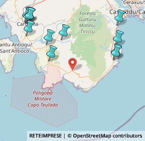 Mappa Via Rafaele Cadorna, 09019 Teulada CA, Italia (24.08)