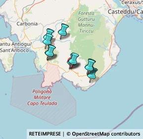 Mappa Via Rafaele Cadorna, 09019 Teulada CA, Italia (10.24933)