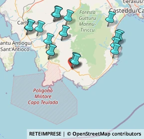 Mappa Via Figari, 09019 Teulada CA, Italia (17.7975)