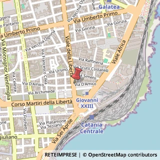 Mappa Via D'Amico, 179, 95129 Catania, Catania (Sicilia)