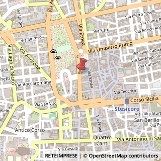 Mappa Via Pacini,  4, 95124 Catania, Catania (Sicilia)