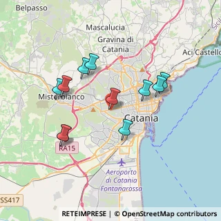 Mappa Via Angelo Mosso, 95123 Catania CT, Italia (3.82273)