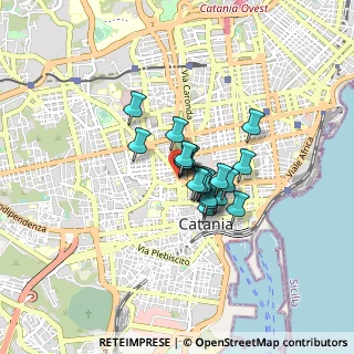 Mappa Via Piazza Federica di Svevia, 95124 Catania CT, Italia (0.5435)