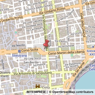 Mappa Via Monsignor Ventimiglia, 117, 95131 Catania, Catania (Sicilia)