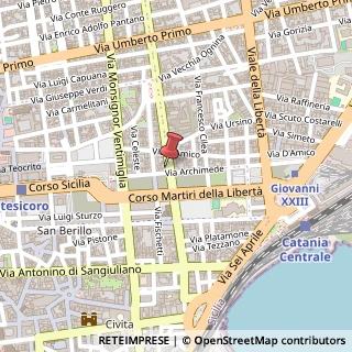 Mappa Via Archimede, 49, 95131 Catania, Catania (Sicilia)