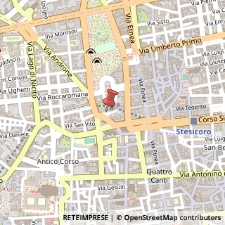 Mappa Via Beato Bernardo,  5, 95124 Catania, Catania (Sicilia)