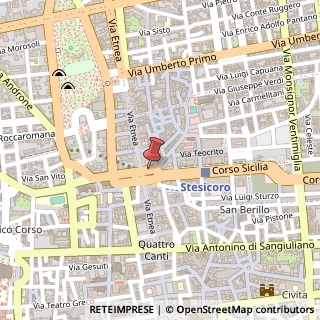 Mappa Piazza Stesicoro, 20, 95131 Catania, Catania (Sicilia)