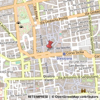 Mappa Via San Gaetano alla Grotta,  2, 95131 Catania, Catania (Sicilia)