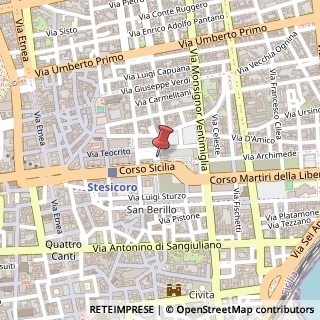 Mappa Piazza Grenoble, 20, 95131 Catania, Catania (Sicilia)