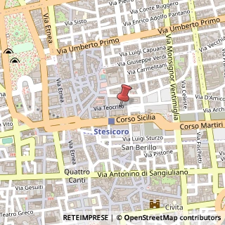 Mappa Via Teocrito, 48, 95131 Catania, Catania (Sicilia)