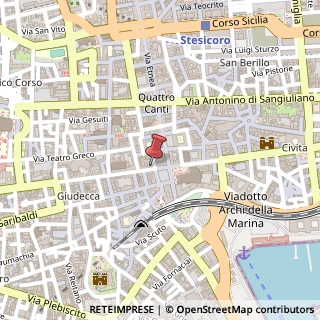 Mappa Via Vittorio Emanuele II, 200, 95124 Catania, Catania (Sicilia)