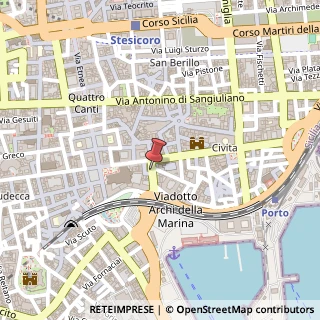 Mappa Via Porticello, 4, 95131 Catania, Catania (Sicilia)