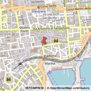 Mappa Piazza San Placido, 3, 95100 Catania, Catania (Sicilia)