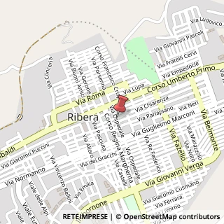 Mappa Via Chiarenza, 10, 92016 Ribera AG, Italia, 92016 Ribera, Agrigento (Sicilia)