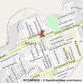 Mappa Corso Umberto I, 139, 92016 Ribera, Agrigento (Sicilia)