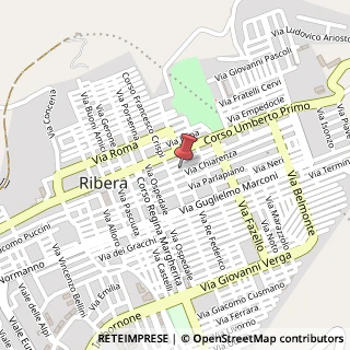 Mappa Via Chiarenza,  46, 92016 Ribera, Agrigento (Sicilia)