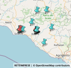 Mappa Via Antonio Gramsci, 92016 Ribera AG, Italia (10.6975)