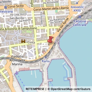 Mappa Piazza dei Martiri, 27, 95131 Catania, Catania (Sicilia)