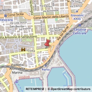 Mappa Via Vittorio Emanuele II, 2, 95131 Catania, Catania (Sicilia)