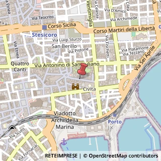 Mappa Via Teatro Massimo, 11, 95131 Catania, Catania (Sicilia)