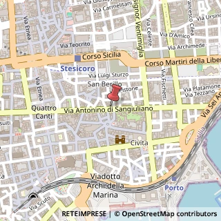 Mappa Via Antonino Di Sangiuliano, 132, 95131 Catania, Catania (Sicilia)
