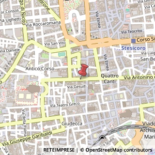 Mappa Via Antonino Di Sangiuliano, 337, 95124 Catania, Catania (Sicilia)