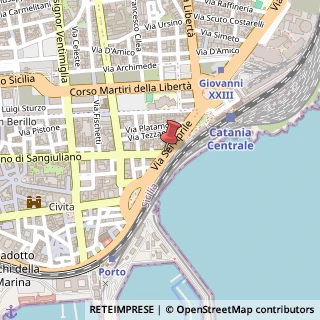 Mappa Via Antonino Di Sangiuliano, 22, 95131 Catania, Catania (Sicilia)