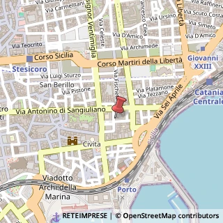 Mappa Via Spadaccini, 18, 95131 Catania, Catania (Sicilia)