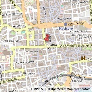 Mappa Via Alessandro Manzoni, 75, 95124 Catania, Catania (Sicilia)