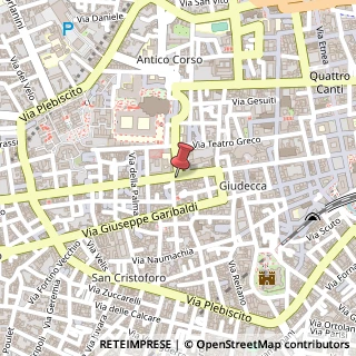 Mappa Via Vittorio Emanuele II, 341, 95124 Catania, Catania (Sicilia)