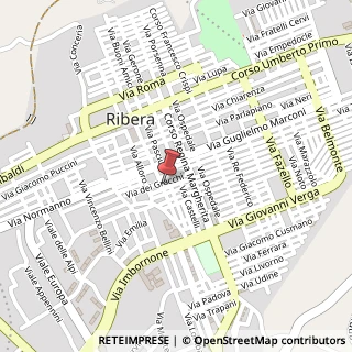 Mappa Via rosselli fratelli 11, 92016 Ribera, Agrigento (Sicilia)