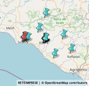 Mappa Via N. Quartararo, 92016 Ribera AG, Italia (10.8605)