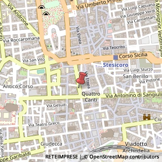 Mappa Via Alessandro Manzoni,  70, 95124 Catania, Catania (Sicilia)
