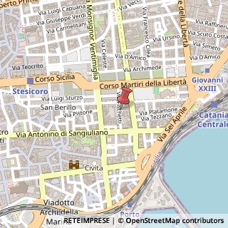 Mappa Via Fischetti, 4, 95131 Catania, Catania (Sicilia)
