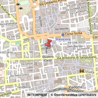 Mappa Via Etnea, 110, 95131 Catania, Catania (Sicilia)