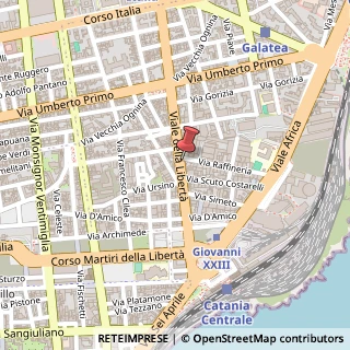 Mappa Viale della Libertà, 100, 95129 Catania, Catania (Sicilia)