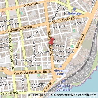 Mappa Viale della Libertà, 105, 95129 Catania, Catania (Sicilia)