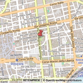 Mappa Via Monsignor Ventimiglia, 117, 95100 Catania, Catania (Sicilia)