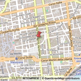 Mappa Via Monsignor Ventimiglia, 219, 95131 Catania, Catania (Sicilia)