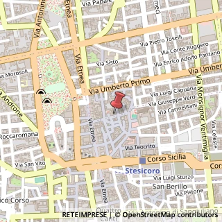 Mappa Via Pacini, 71, 95131 Catania, Catania (Sicilia)