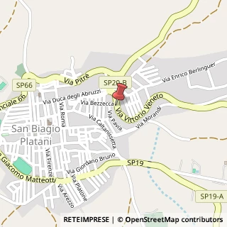 Mappa Via Vittorio Veneto, 52, 92020 San Biagio Platani, Agrigento (Sicilia)