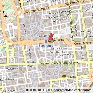Mappa Corso Sicilia, 48, 95131 Catania, Catania (Sicilia)