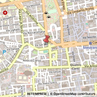 Mappa Via San Vito, 11, 95124 Catania, Catania (Sicilia)