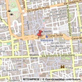 Mappa Corso Sicilia, 12, 95131 Catania, Catania (Sicilia)