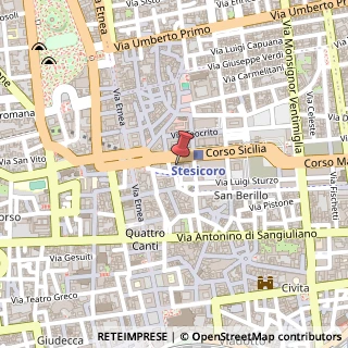 Mappa Corso Sicilia, 24, 95131 Catania, Catania (Sicilia)
