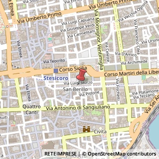 Mappa Via Luigi Sturzo, 142, 95131 Catania, Catania (Sicilia)