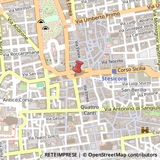 Mappa Piazza Stesicoro, 11, 95124 Catania, Catania (Sicilia)