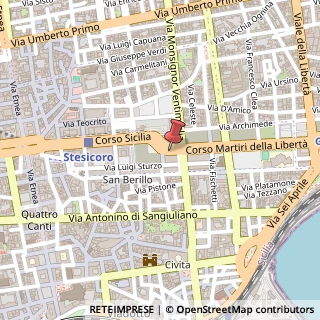 Mappa Piazza della Repubblica, 32, 95131 Catania CT, Italia, 95131 Catania, Catania (Sicilia)